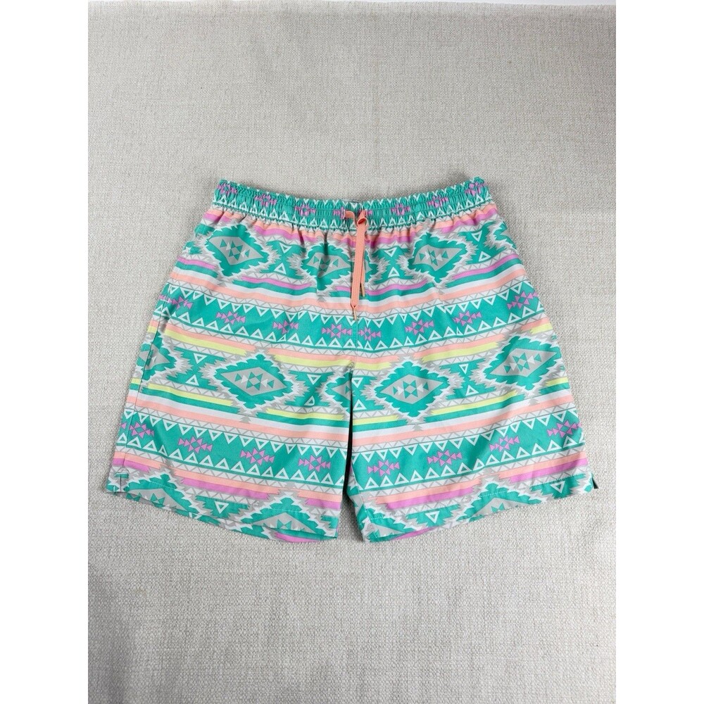 Chubbies Swim Trunks Men's Lined Aztec Multicolor Tribal 7" Inseam Shorts